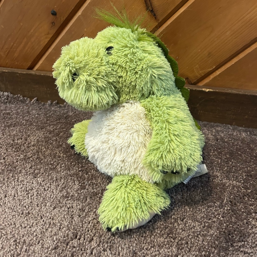 Warmies green dinosaur large plush w/ lavender scent